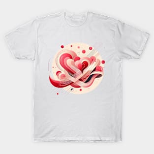 Eternal Embrace Abstract Valentine Art T-Shirt